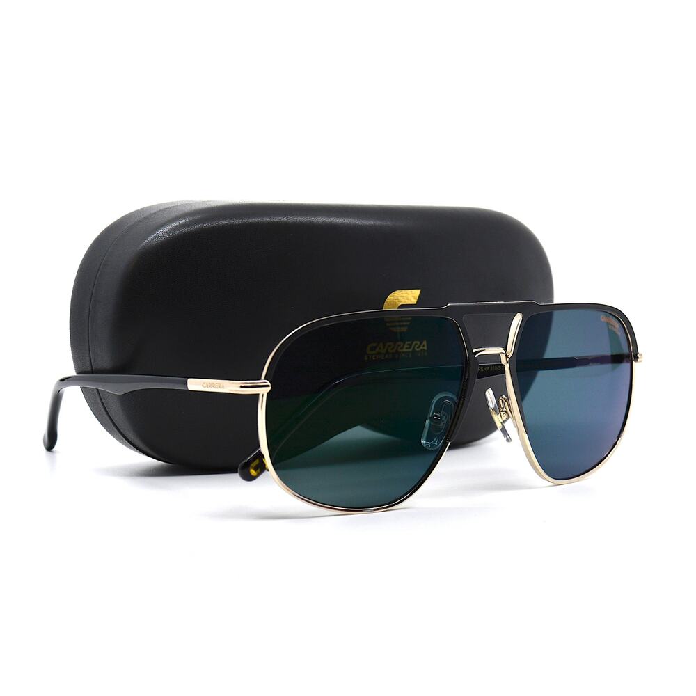 NEW CARRERA 1051318/S 2M2 BLACK GOLD GREY POLARIZED AUTHENTIC SUNGLASSES - Picture 5 of 12